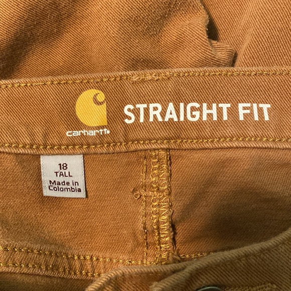 Carhartt woman’s sable carpenter jeans size 18 tall - Picture 3 of 4